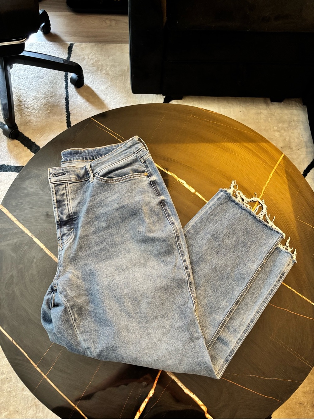 a.n.a Light Blue Straight Leg Jeans